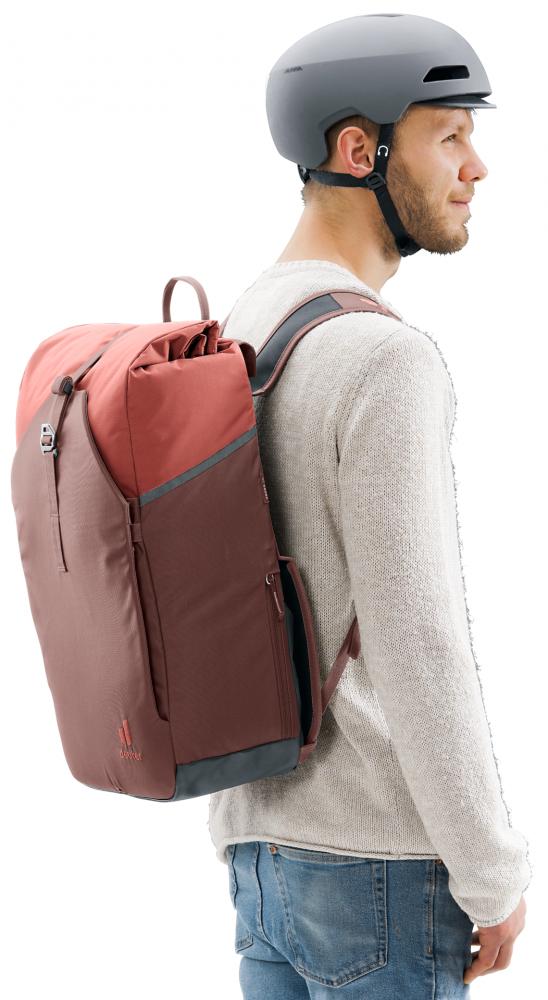 Deuter Xberg 25 Fahrradtasche Raisin-Caspia - 2-in-1 Rucksack & Hinterradtasche 25L