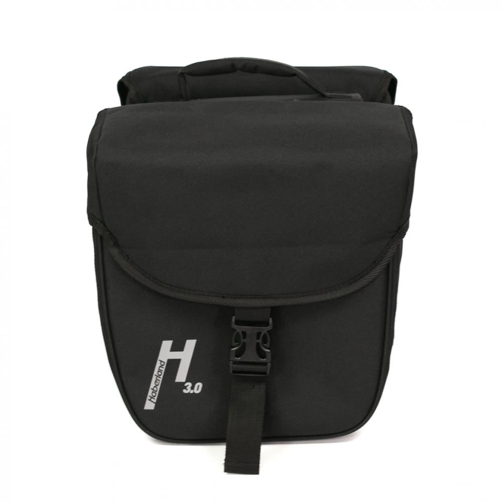 Haberland Doppeltasche 18l Basic S 3.0 schwarz - kompakter Stauraum für den Gepäckträger