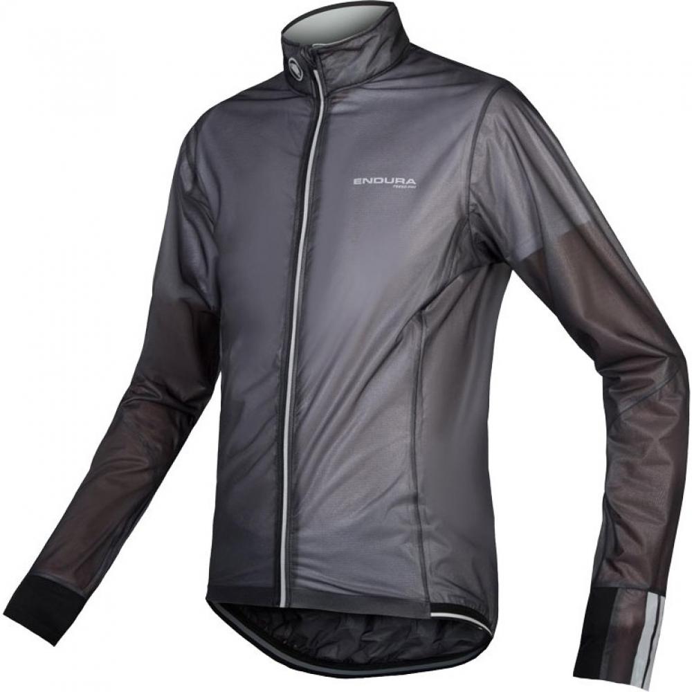 Endura FS260-Pro Adrenaline Race Cape II schwarz Größe M - ultraleichte, wasserdichte und atmungsaktive Regenjacke, durchgehender Reißverschluss, reflektierende Elemente
