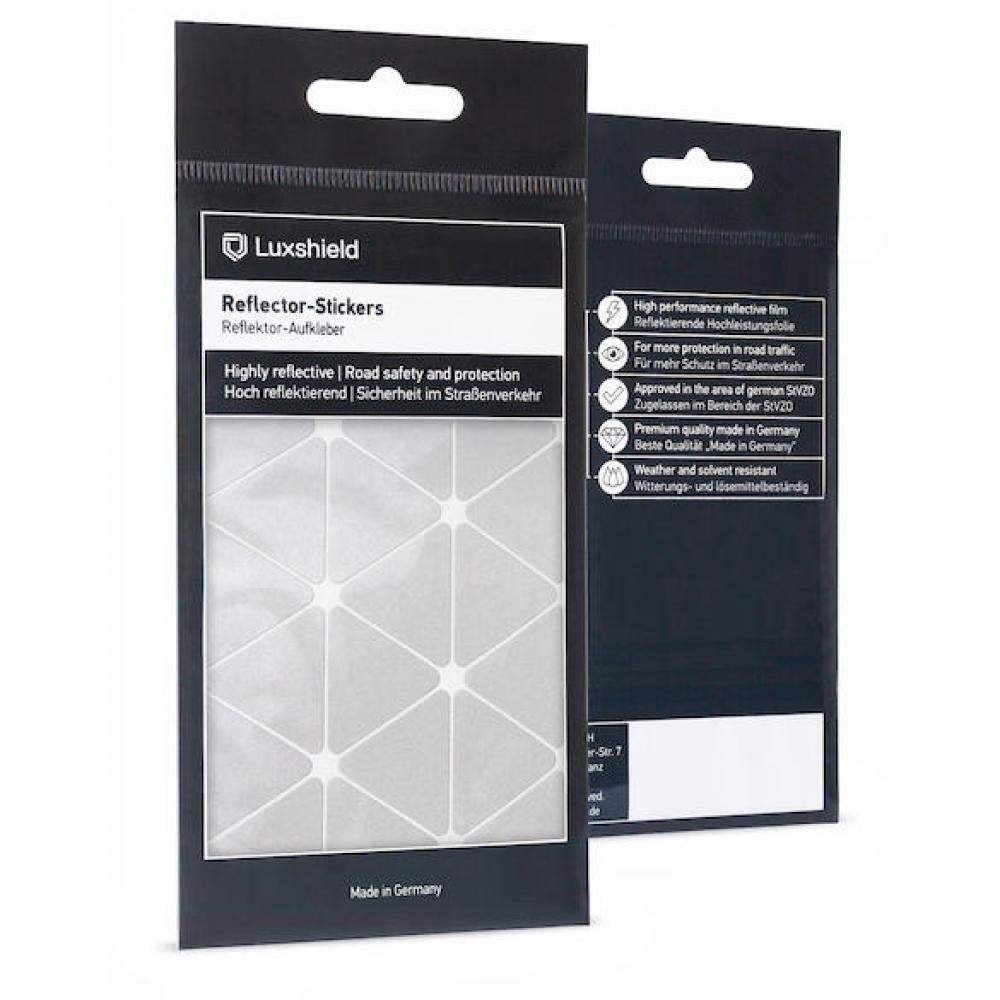 Luxshield Reflektor-Sticker Dreieck Groß Silber - maximale Sichtbarkeit im Stradenverkehr