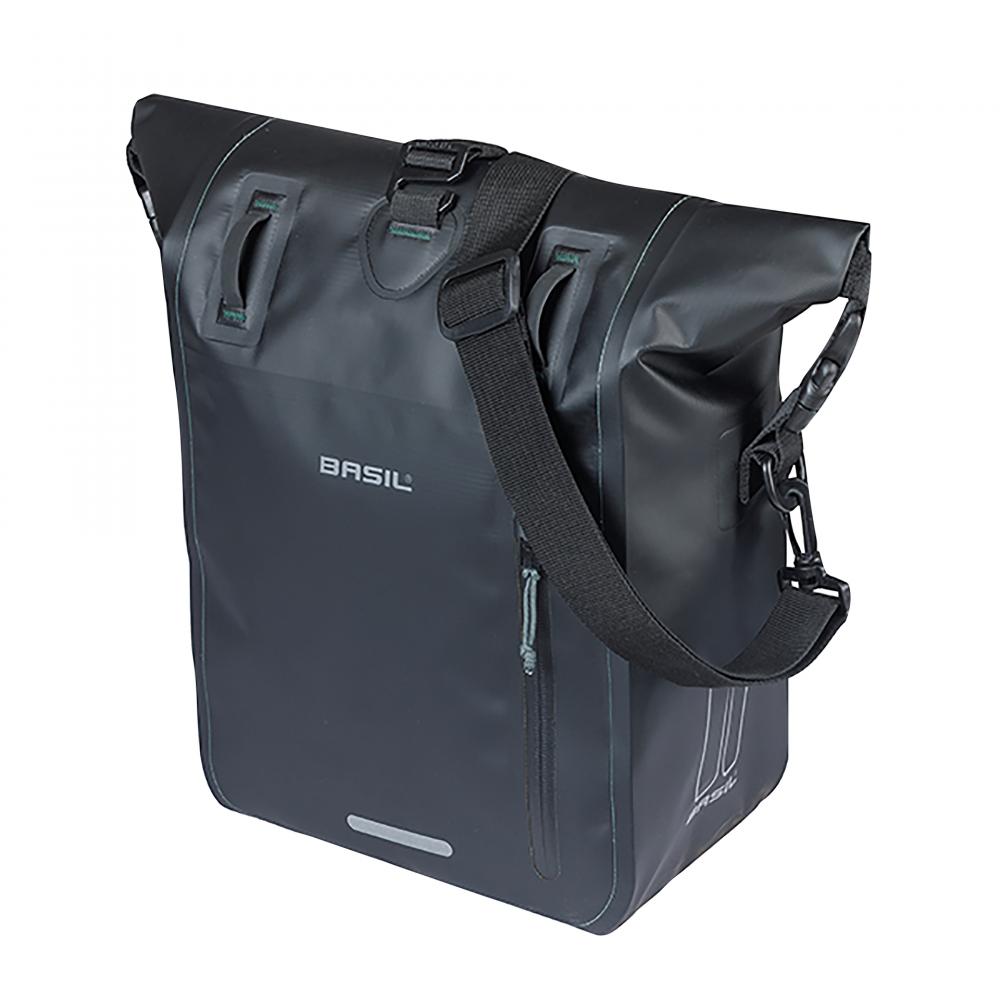 Rivo M Einzeltasche Schwarz 12-15l - Fahrradtasche Mit Mik Hooks, Wasserabweisend, Praktische Innenfächer