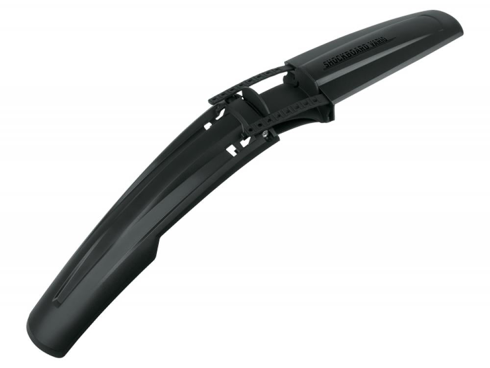 SKS - VR-Steckblech Shockboard Vario - schwarz - flexibles Frontschutzblech für MTB und Crossbikes - werkzeugfreie Montage