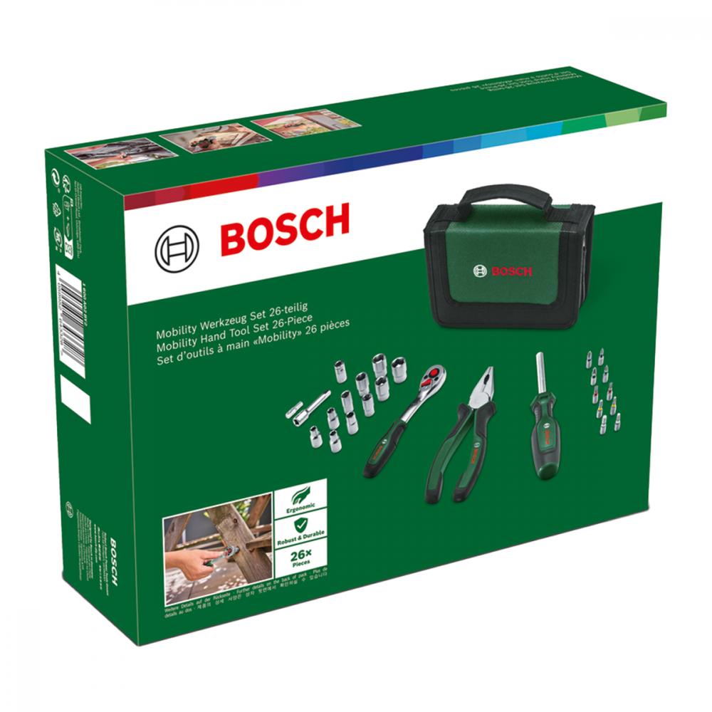 Bosch PowerTools Mobility Werkzeug Set 26-teilig - kompakte Allround-Lösung für unterwegs
