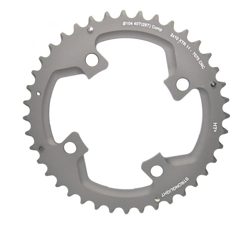 Stronglight Kettenblatt 40T Ø104 grau für Shimano 2x10 XTR FC M980 MTB