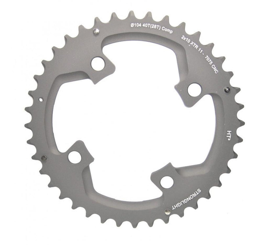 Stronglight Kettenblatt 40T Ø104 grau für Shimano 2x10 XTR FC M980 MTB