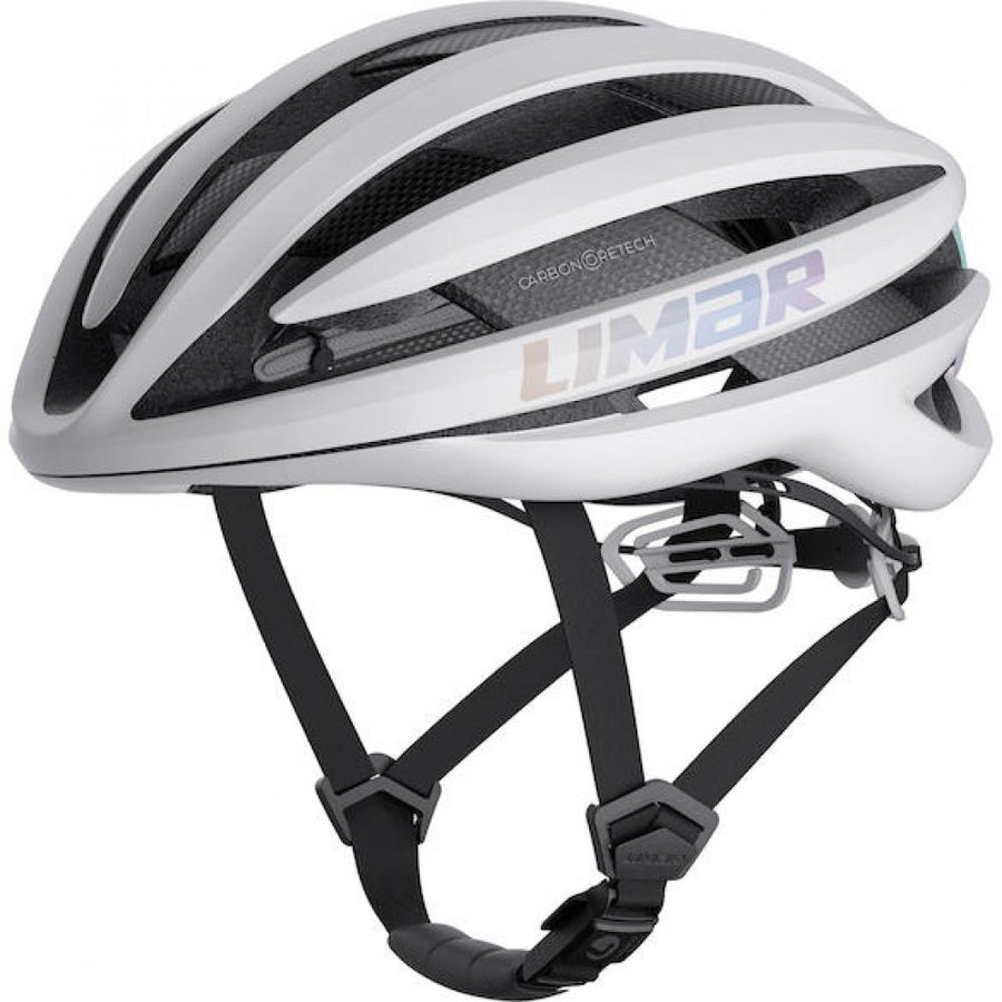 Limar Air Pro Iridescent White S Weiß - ultraleichter Aero-Rennradhelm mit Carbon-Schutz