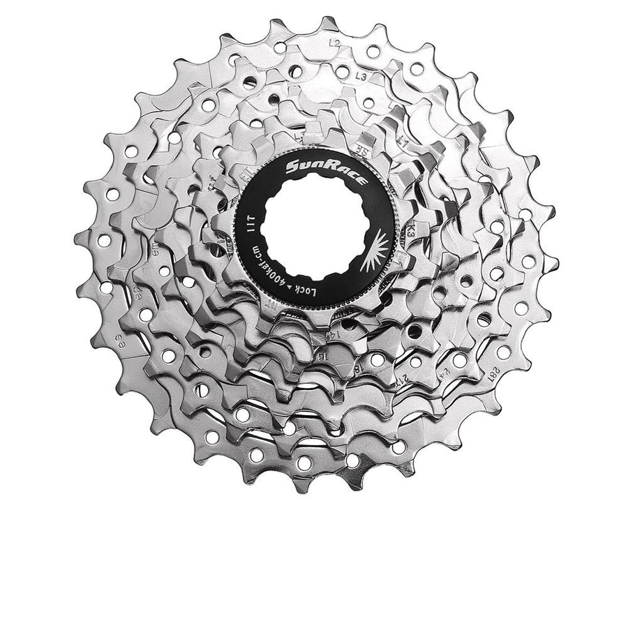 Silberne SunRace CSR86 8s Kassette 11-23z, Road Shimano kompatibel