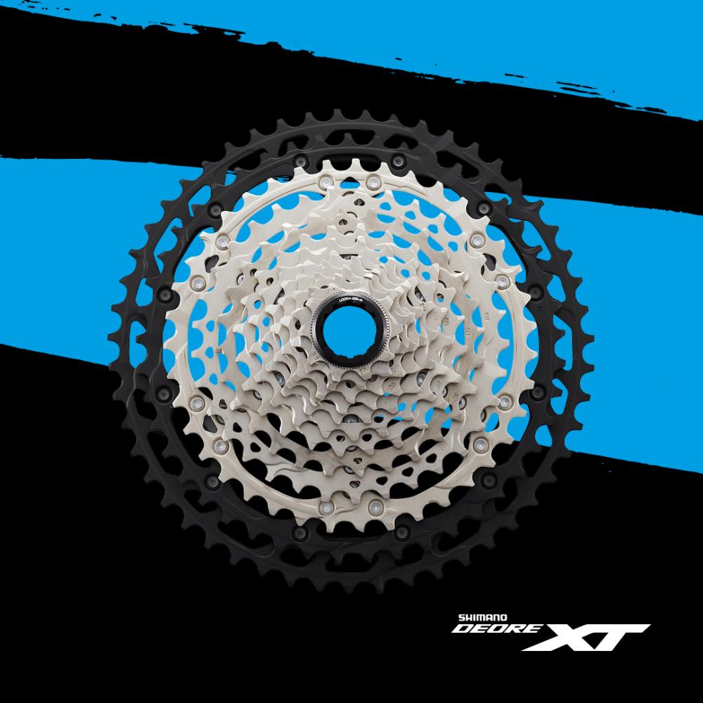 SHIMANO Kassette DEORE XT CS-M8100 12-fach 10-51Z für präzise Schaltperformance auf dem Trail.