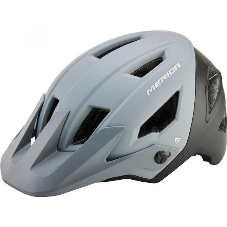 Merida Helm Trailbanger grau/schwarz 54-58 cm - leichter Enduro- und Trail-Helm mit maximalem Schutz