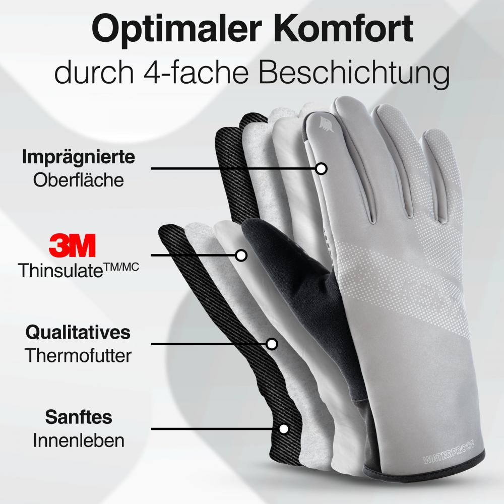 Valkental Handschuhe GloRider V2 Ultra Gr. XXL Silber Reflectiv