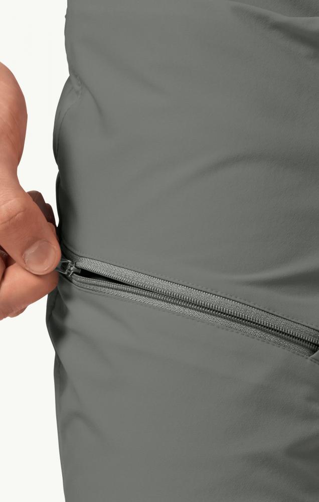 Jack Wolfskin Tourer Shorts M Synthetic Fiber Shorts Gecko Green Grey Größe 52