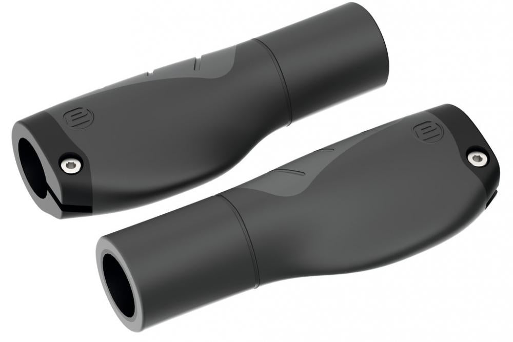 Ergotec MTB-ATB-Griffe Aero 2 Kraton, schwarz/grau, ergonomisch geformt, Paar.