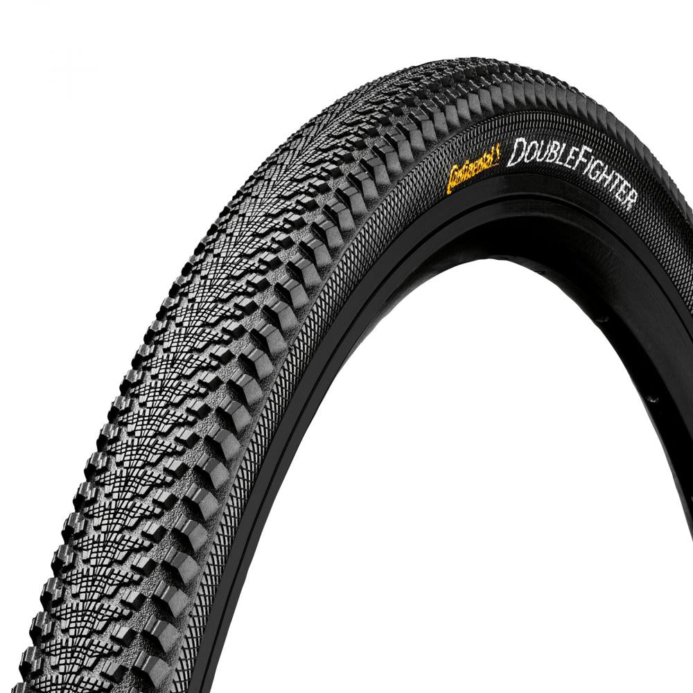 Continental Double Fighter III Reifen 24x1.75 Zoll 47-507 - Drahtreifen - schneller Mittelsteg - griffige Seitenstollen - schwarz/schwarz