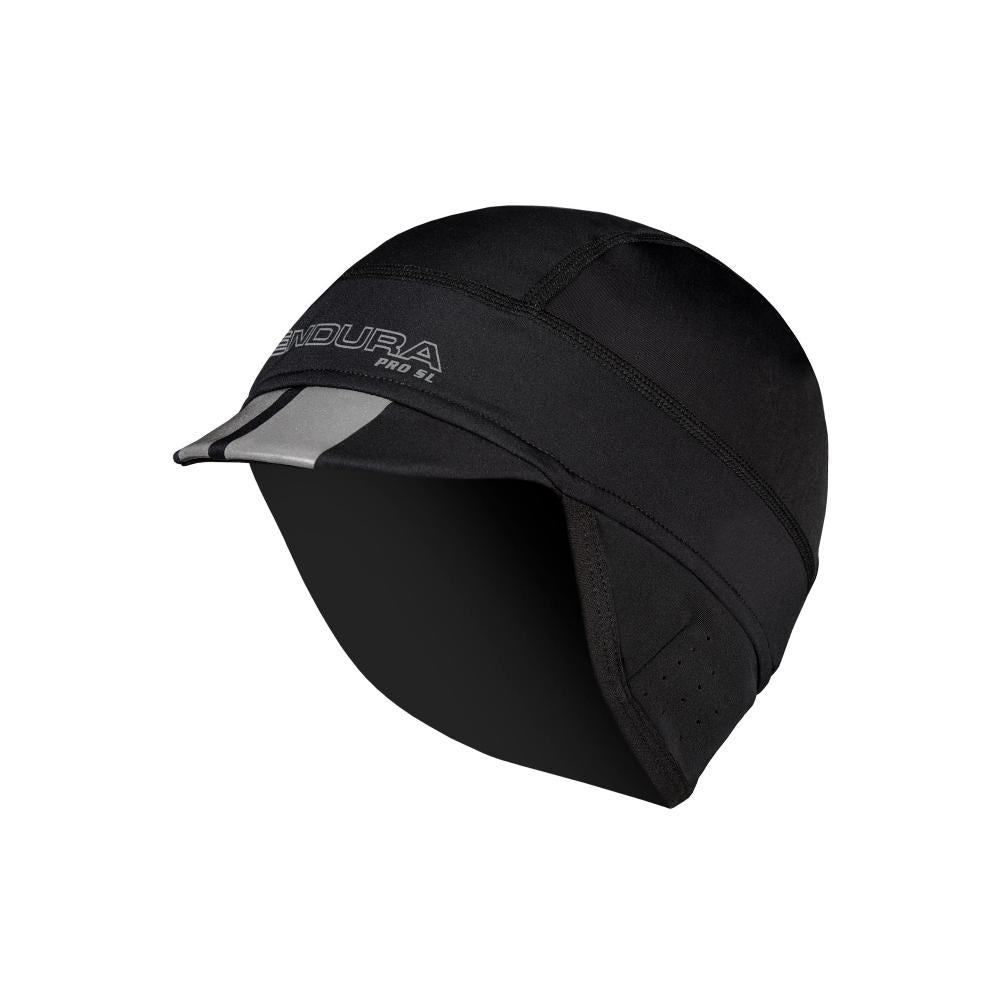 Endura Pro SL Winter Mütze schwarz S-M - isolierende Fahrrad-Wintermütze, winddicht, atmungsaktiv, mit Thermofutter, passt unter den Helm