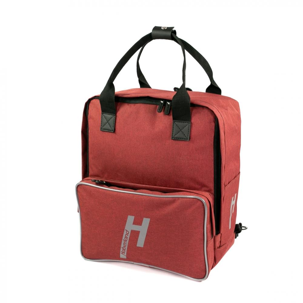 Haberland Bike-Rucksack More Than School schwarz/rot - smarter Schul- & Alltagsbegleiter