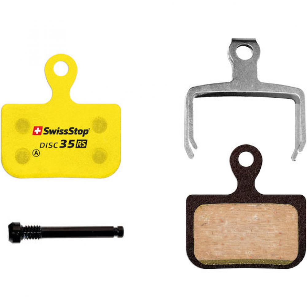 SwissStop Disc 35 RS Scheibenbremsbeläge 35 gelb - starke Bremspower für Rennrad-Scheibenbremsen