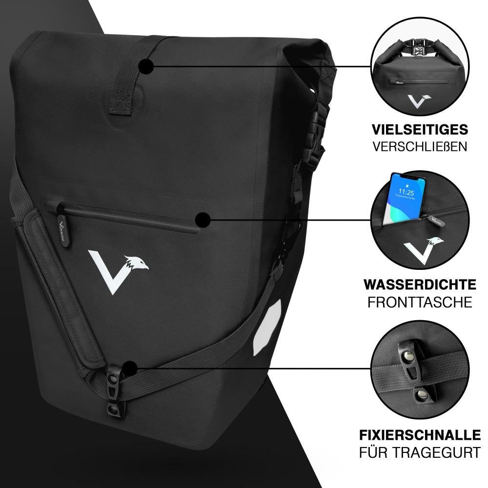 Valkental Gepäckträgertasche ValkOcean Orca schwarz