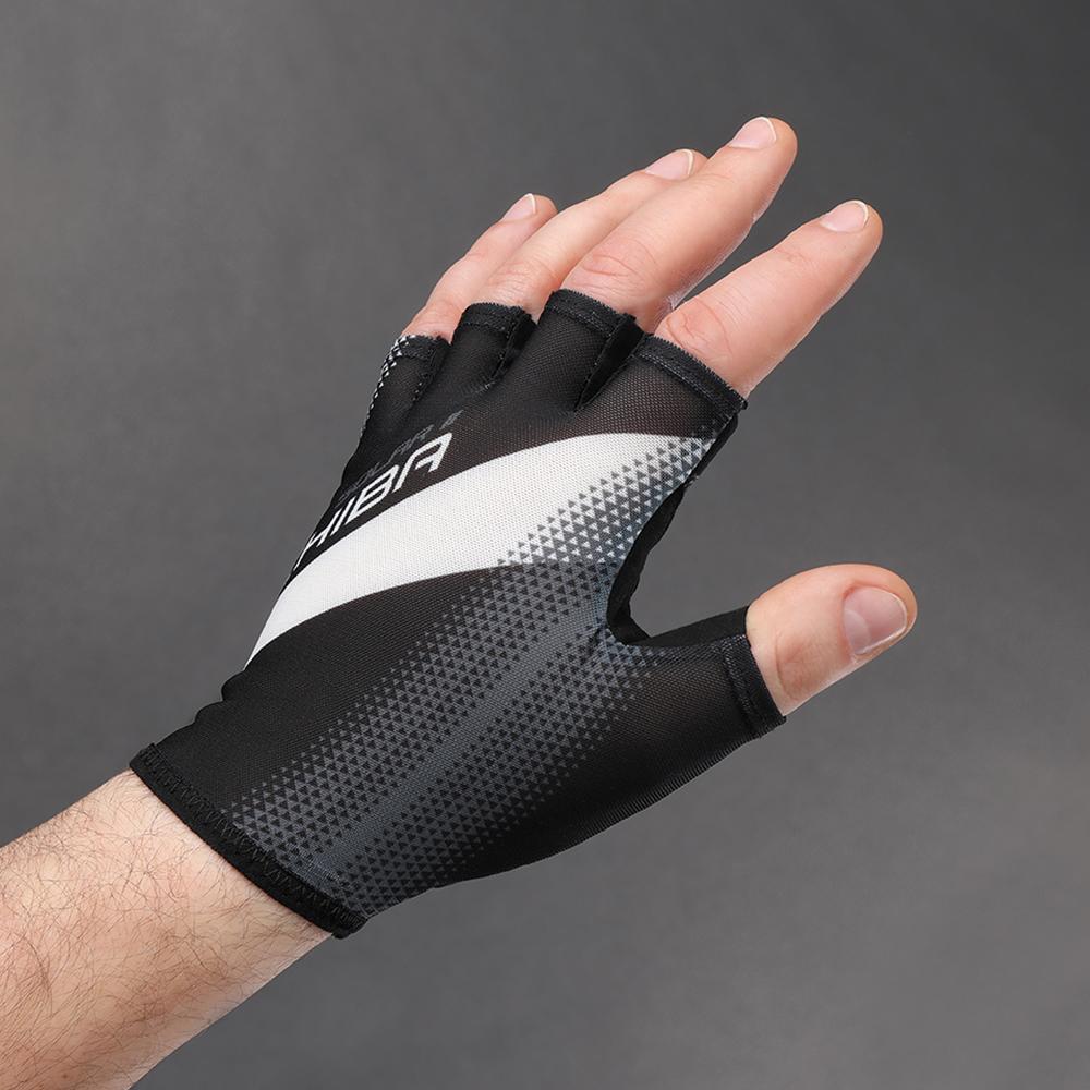 CHIBA Solar II - Radhandschuhe kurz, S, schwarz/schwarz, atmungsaktiv