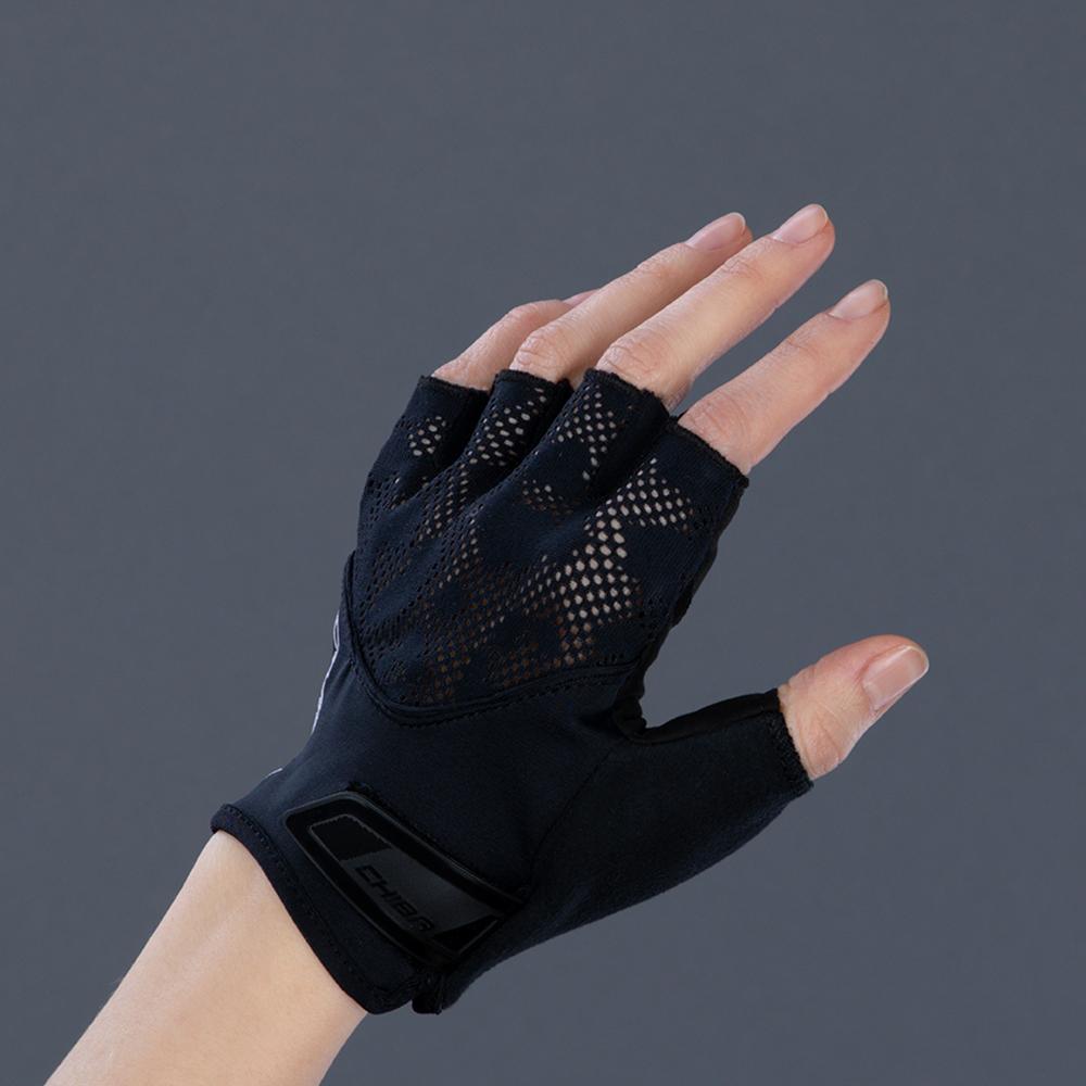 CHIBA Lady Gel - Radhandschuhe Damen, XS, schwarz/schwarz, Gelpolster & atmungsaktiv