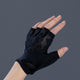 CHIBA Lady Gel - Radhandschuhe Damen, XS, schwarz/schwarz, Gelpolster & atmungsaktiv