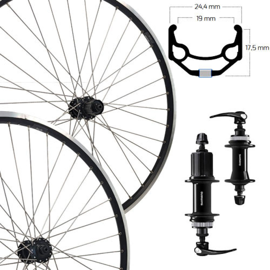 Roland Radsatz 26\" Disc Centerlock schwarz SE ZAC 19 Aluminium QC400 schwarz Speichen silber