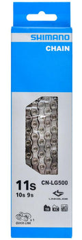 Shimano CN-LG500 Kette für CUES 9-fach, LINKGLIDE 10/11-fach und HYPERGLIDE 11-fach - 126 Glieder - Quick-Link