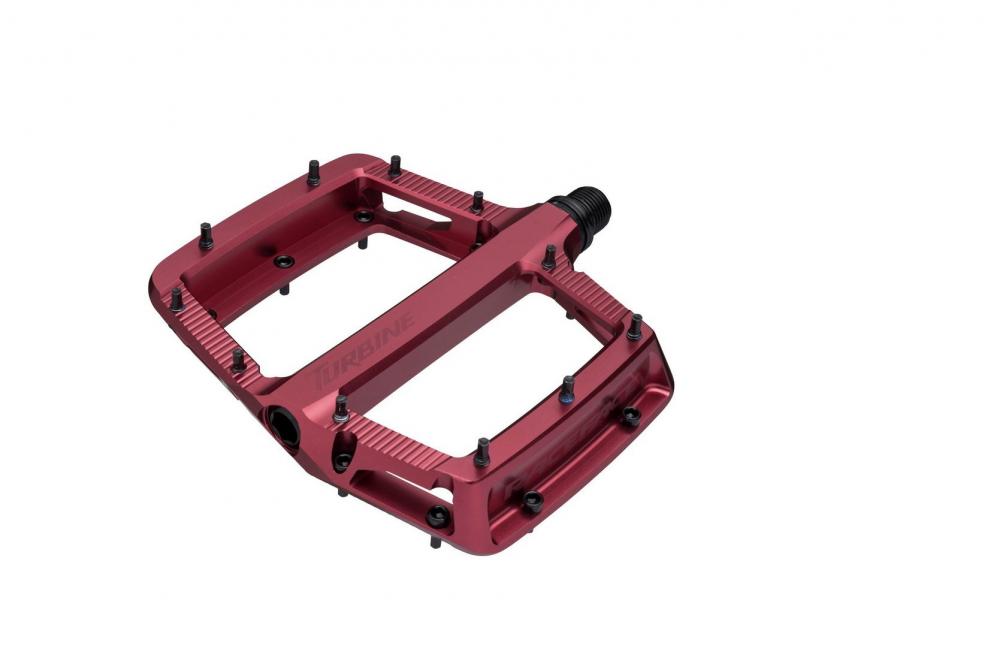 Race Face Turbine Plattform-Pedal, red - leichtes Flat-Pedal für präzise Bike-Kontrolle