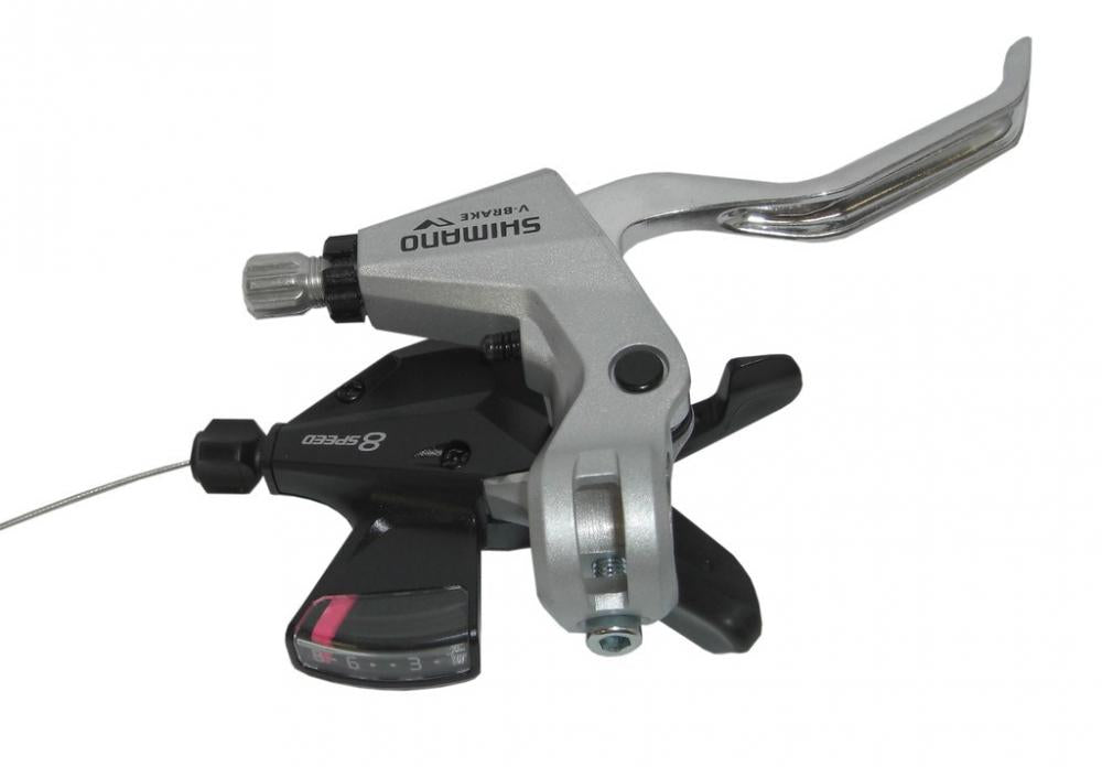 Schalt-/bremshebel St-m310 2 Finger 8-fach, Rechts, V-brake, 2050mm, Silber