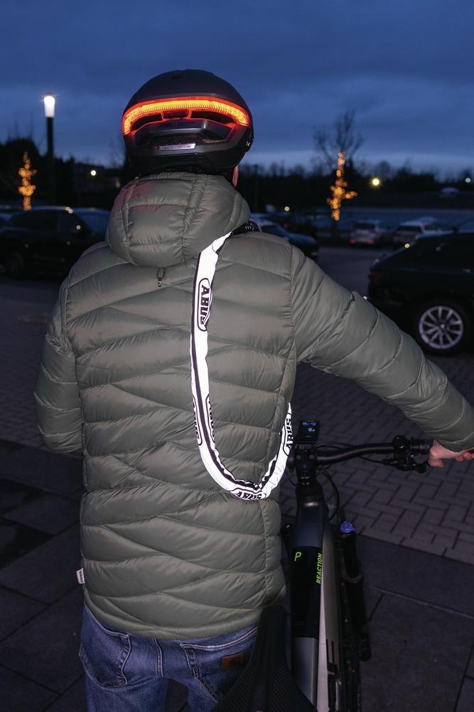 ABUS Tresor 6807C/110 Kettenschloss - 110 cm, reflective, 7 mm Vierkantkette, Zahlencode, Security Level 7