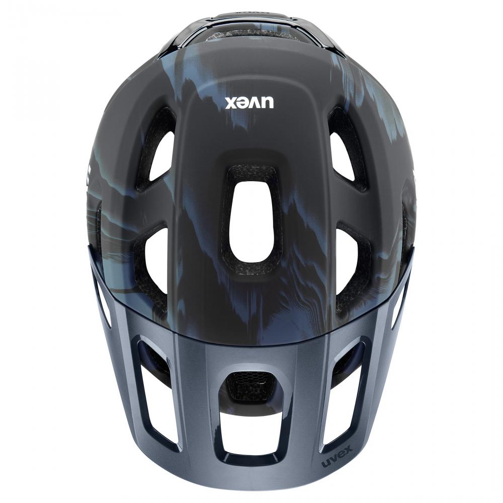 uvex react MTB-Fahrradhelm - Größe 59-61 cm, Mystic Matt, Multi-Inmould, 2-step IAS 3.0, monomatic, Gelände