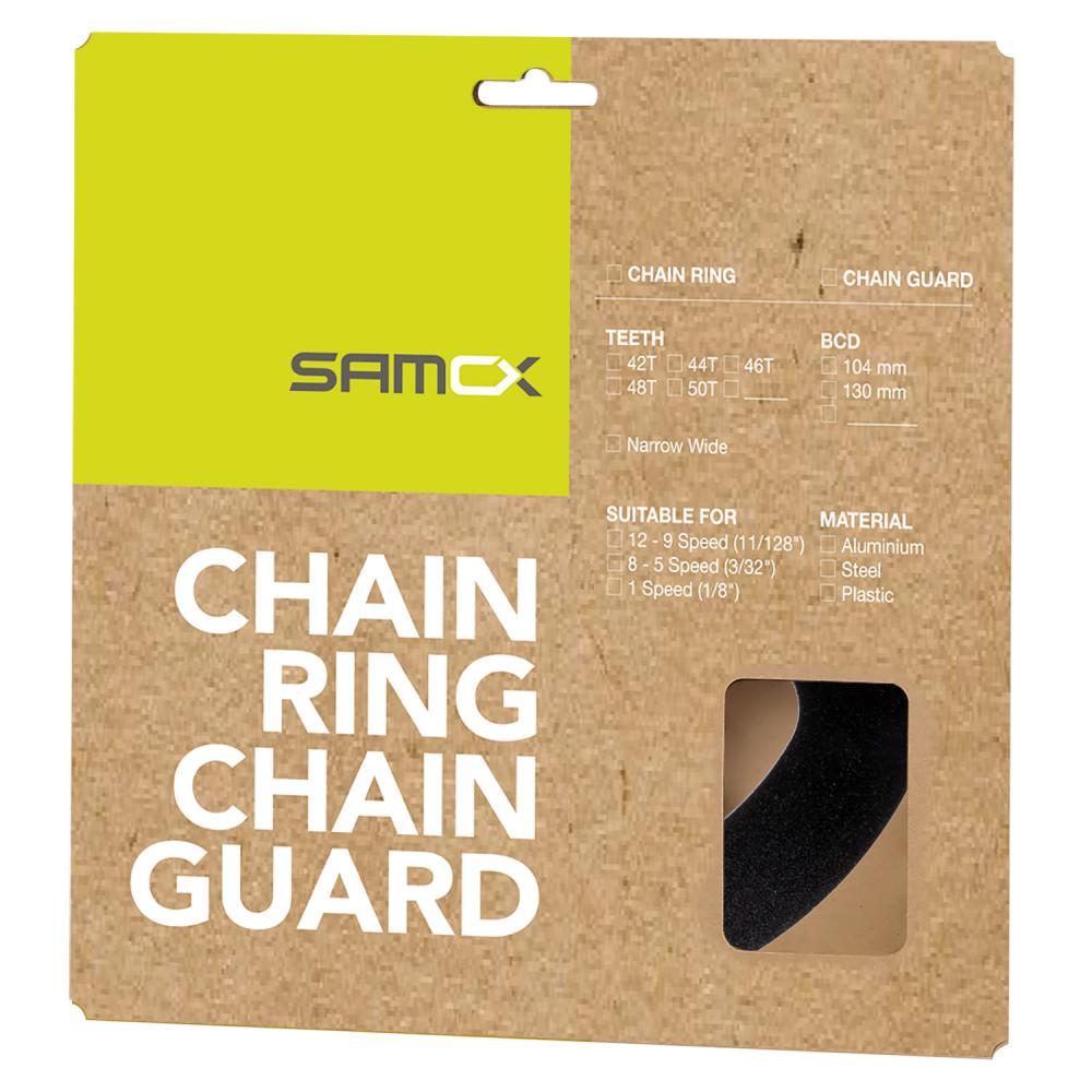Samox Kettenschutz PD-G-104-SL Aluminium 104 mm Lochkreis für 44 Zähne robust leicht montagefreundlich