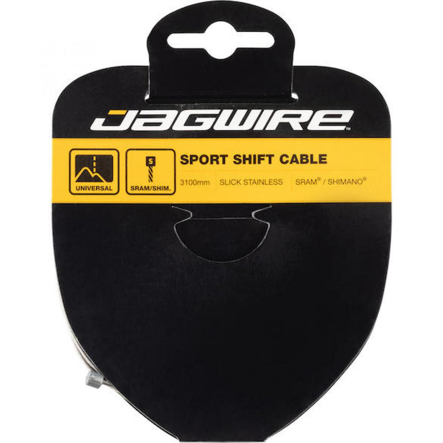 Jagwire Schaltzug Sport Edelstahl geschliffen 1,1 x 3100 mm Silber - präzise, korrosionsbeständige Schaltperformance