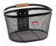 Unix Vorderradkorb Bernardo, schwarz, 38x27x22 cm, Metall mit Holzgriff, 15 Liter Volumen, 10 kg Traglast, Klickfix-kompatibel, stabil & stilvoll