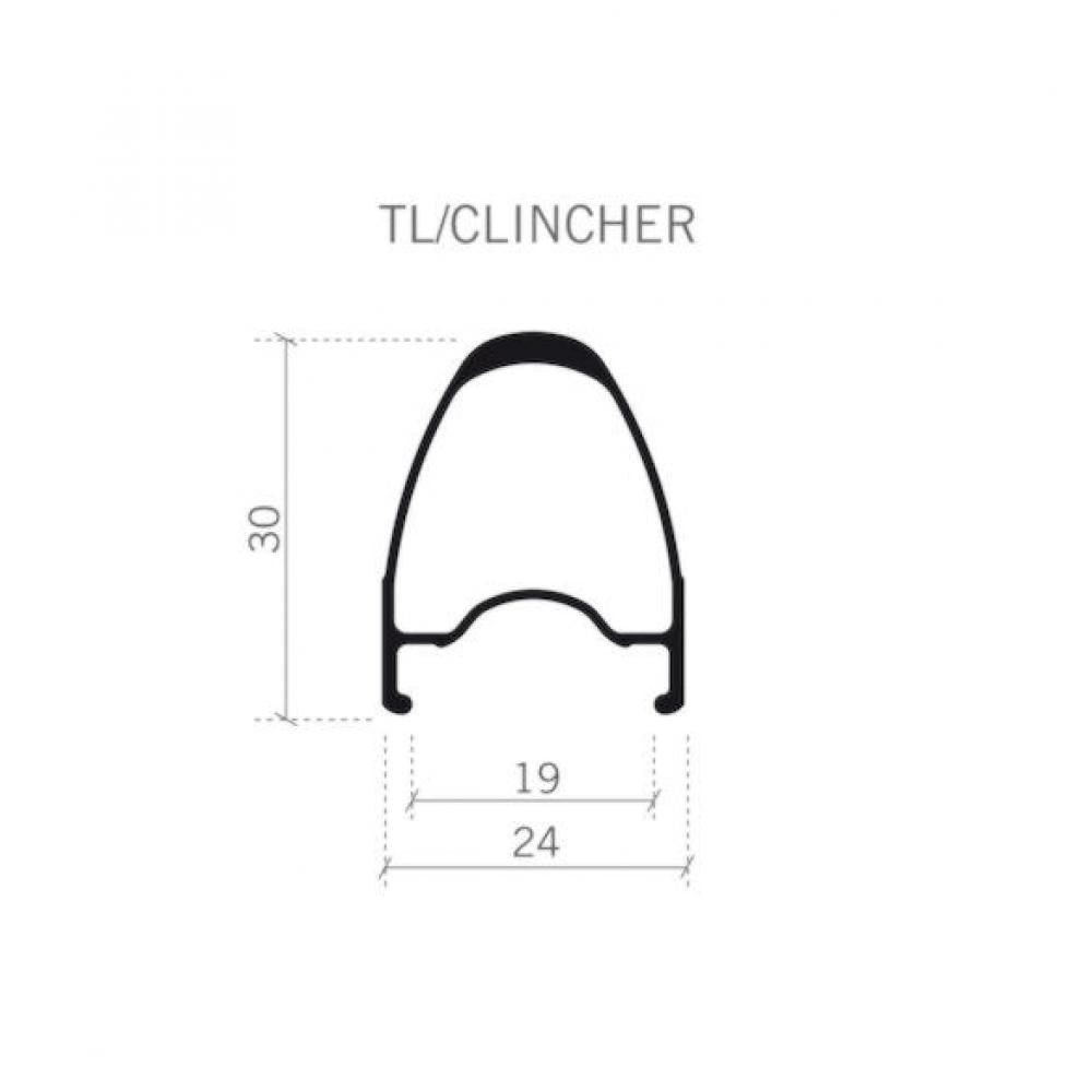 Vision Laufradsatz Trimax 30 SC Disc 622x19 mm Schwarz/grau - schneller Allround-Disc-Laufradsatz