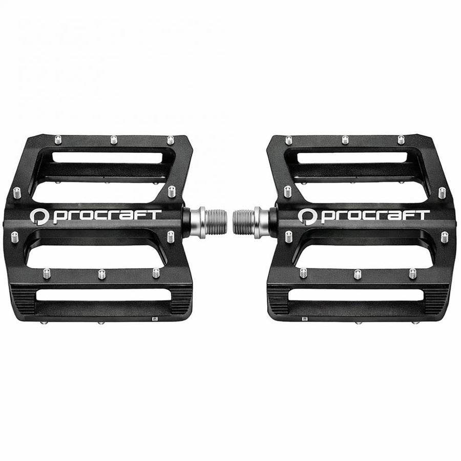 Procraft Freeride Pro Pedal 94x100x17 mm Schwarz - Große Standläche, 10 Pins, satter Halt