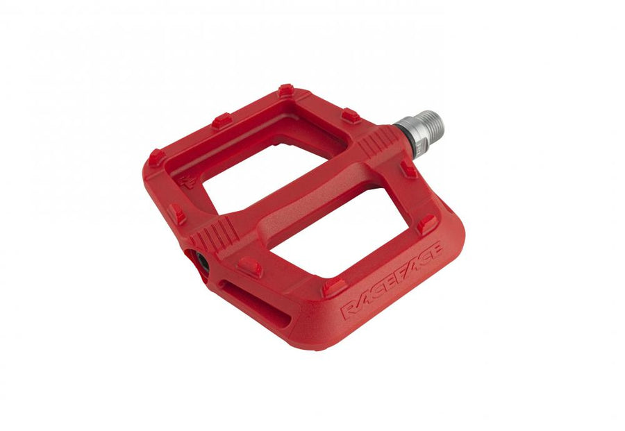 Race Face Ride Plattform-Pedal, red - robustes MTB-Pedal für Grip und Kontrolle