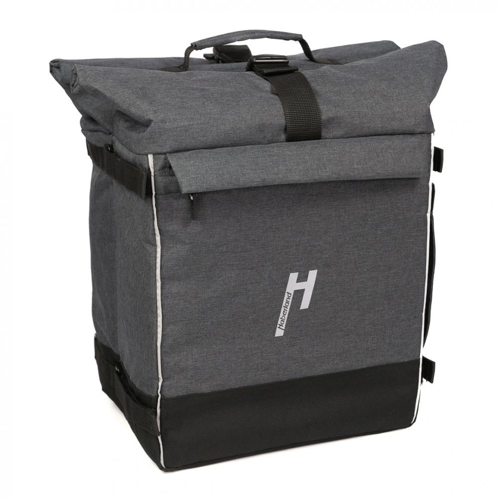 Haberland Rucksack-Doppeltasche Double Loader anthrazit - flexible Gepäckträger- und Rucksacklösung
