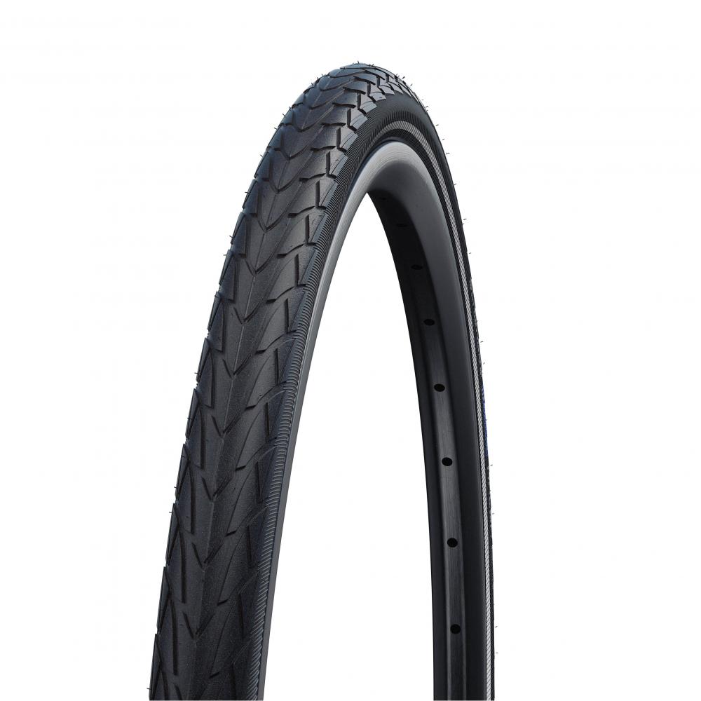 Schwalbe Marathon Racer Drahtreifen 28 Zoll (40-622) Schwarz/Reflex - leichter Tourenreifen mit Pannenschutz - Fahrradreifen
