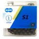 KMC S1 Wide 1s Kette 112 Glieder braun - robuste Singlespeed-Fahrradkette