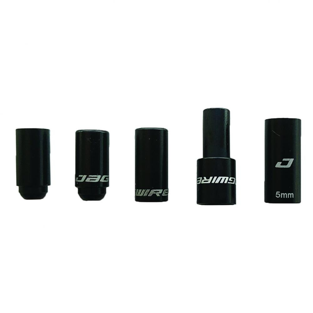 Jagwire Endkappen Elite Link Bremszugsets Aluminium - 12er Set Schwarz/Silber
