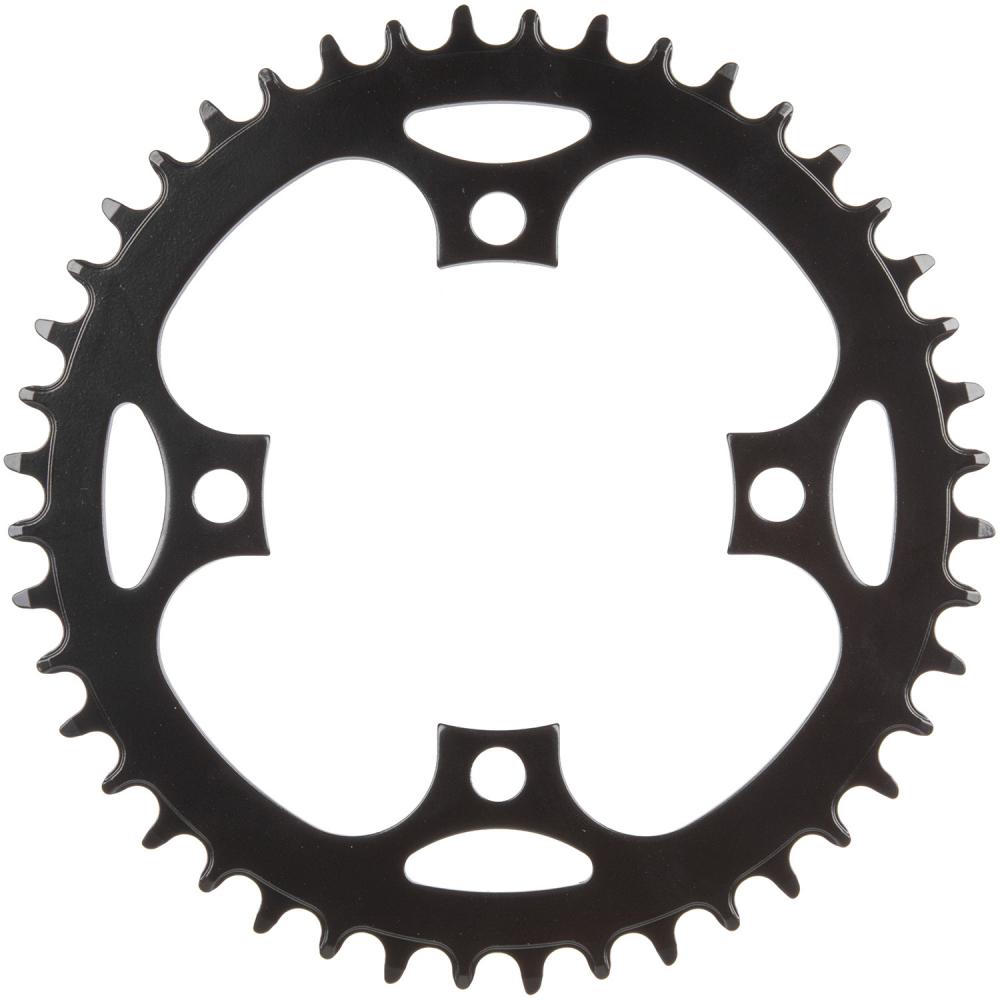 Schwarzes Messingschlager Samox E-Bike Kettenblatt 46 Zähne 104mm Narrow-Wide aus Stahl für Bosch Brose Shimano.