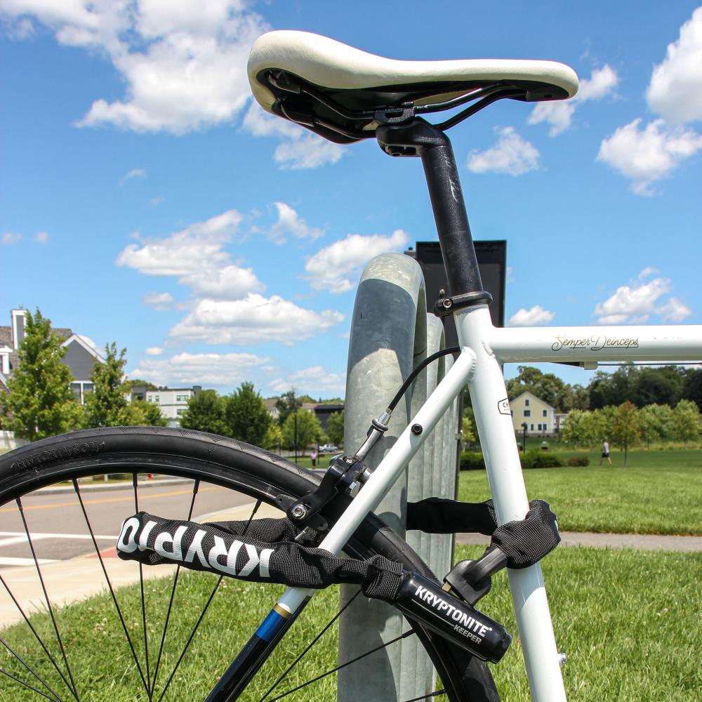 KRYPTONITE Kettenschloss Keeper 785 Schwarz - 85cm Fahrradschloss mit 7mm Kette