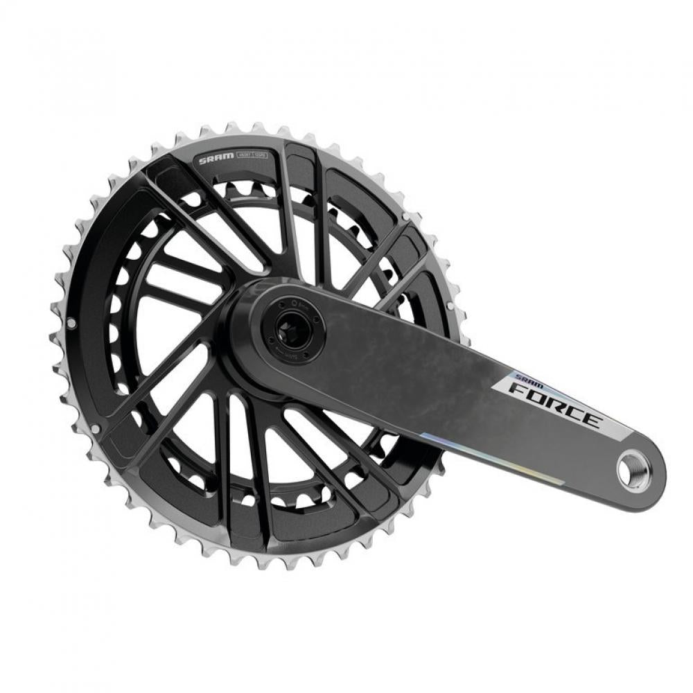 SRAM Force E1 Kurbelgarnitur 170mm 50-37T, leichte, steife 2x Rennradkurbel in Schwarz.