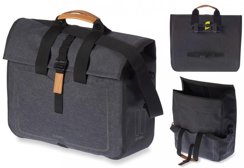Basil Businesstasche Urban Dry wasserdicht charcoal melee 20l