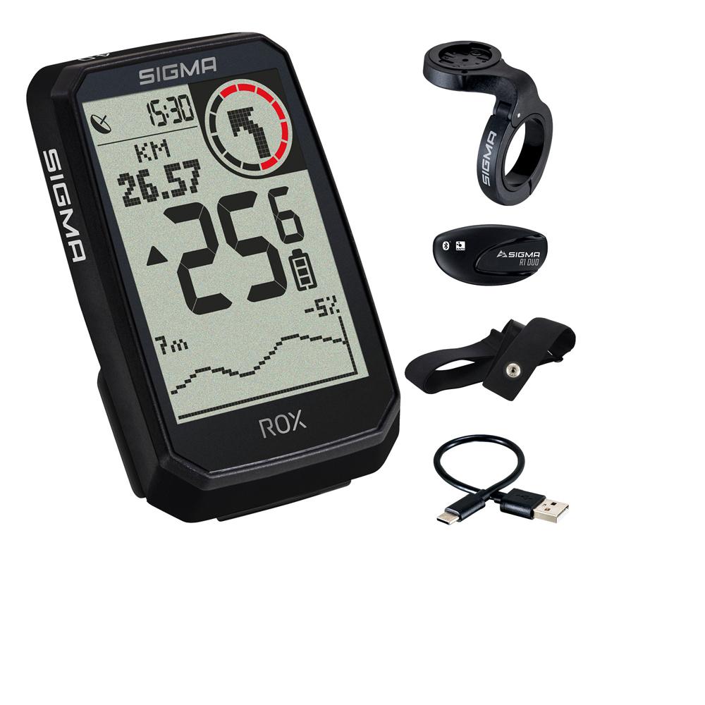 Sigma ROX 4.0 Endurance HR Set GPS Fahrradcomputer - 41h Akku, Navigation & Herzfrequenz