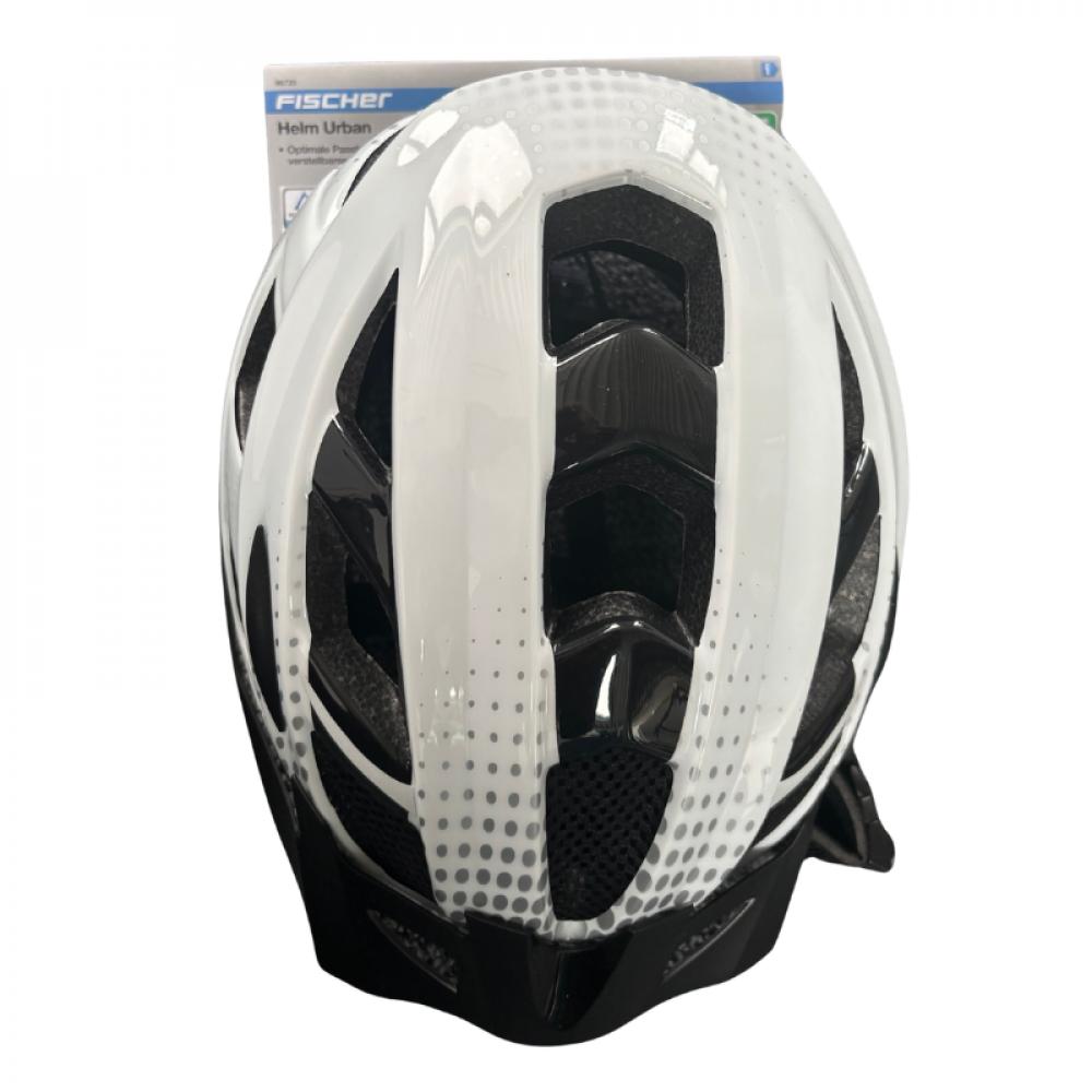 Retoure: FISCHER Urban Fahrradhelm S/M 5259 cm Weiß/Schwarz mit Visor & LED-Beleuchtung