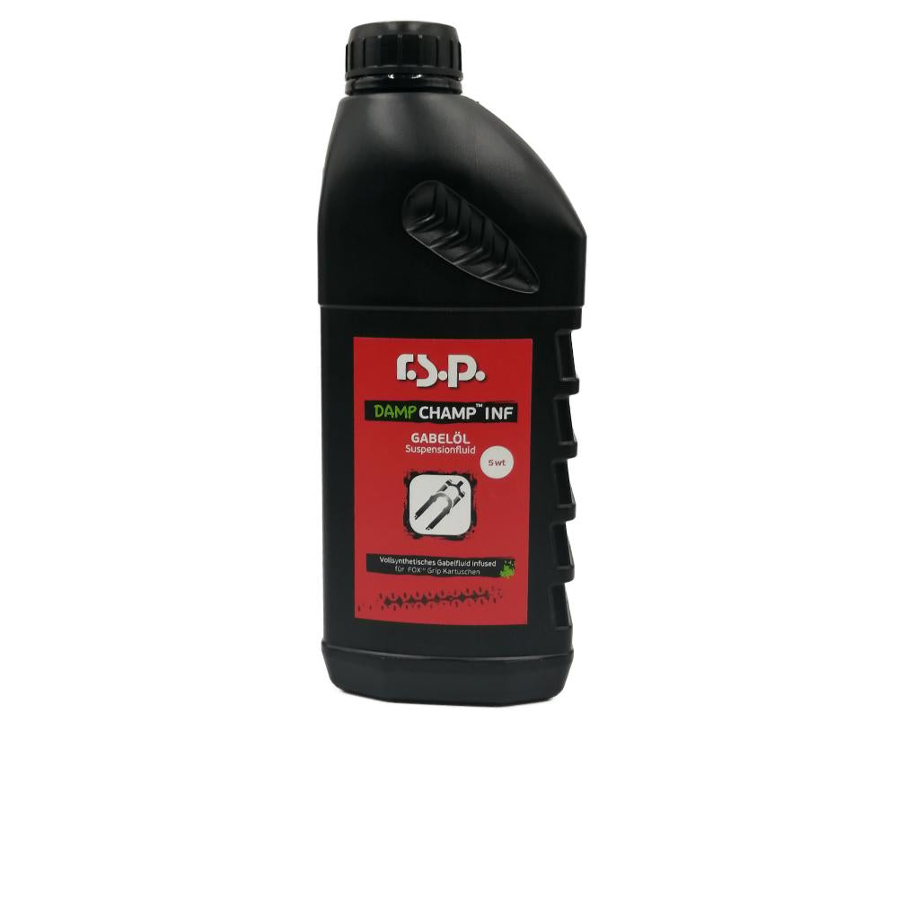 Damp Champ 5-wt Infused 1 Liter - Vollsynthetisches Gabelöl Für Fox Grip/fit Kartuschen, No Stick Slip, Minimaler Schaum, Optimaler Verschleißschutz