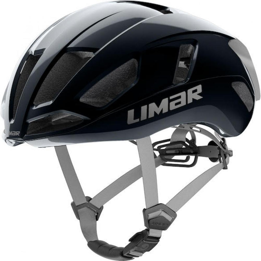 Limar Air Atlas W&B Midnight Black L Schwarz/Silber - aerodynamischer High-Performance-Rennradhelm