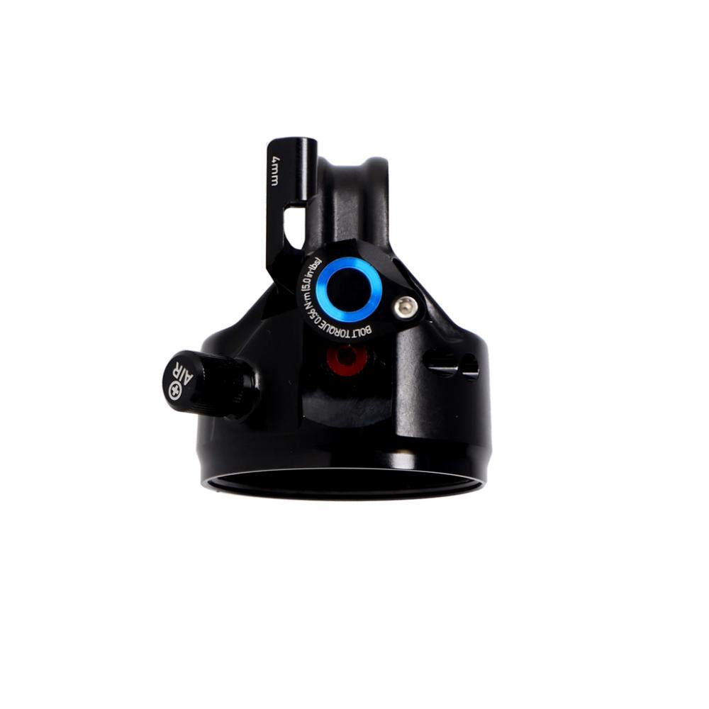 Rockshox Sidluxe Ano 3P Remote Out Dämpfer-Eyelet mit Bedienelementen, schwarz, blauem Ring, 4mm.