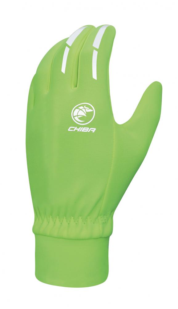 CHIBA Thermofleece - Radhandschuhe neongelb XL mit Touchfunktion